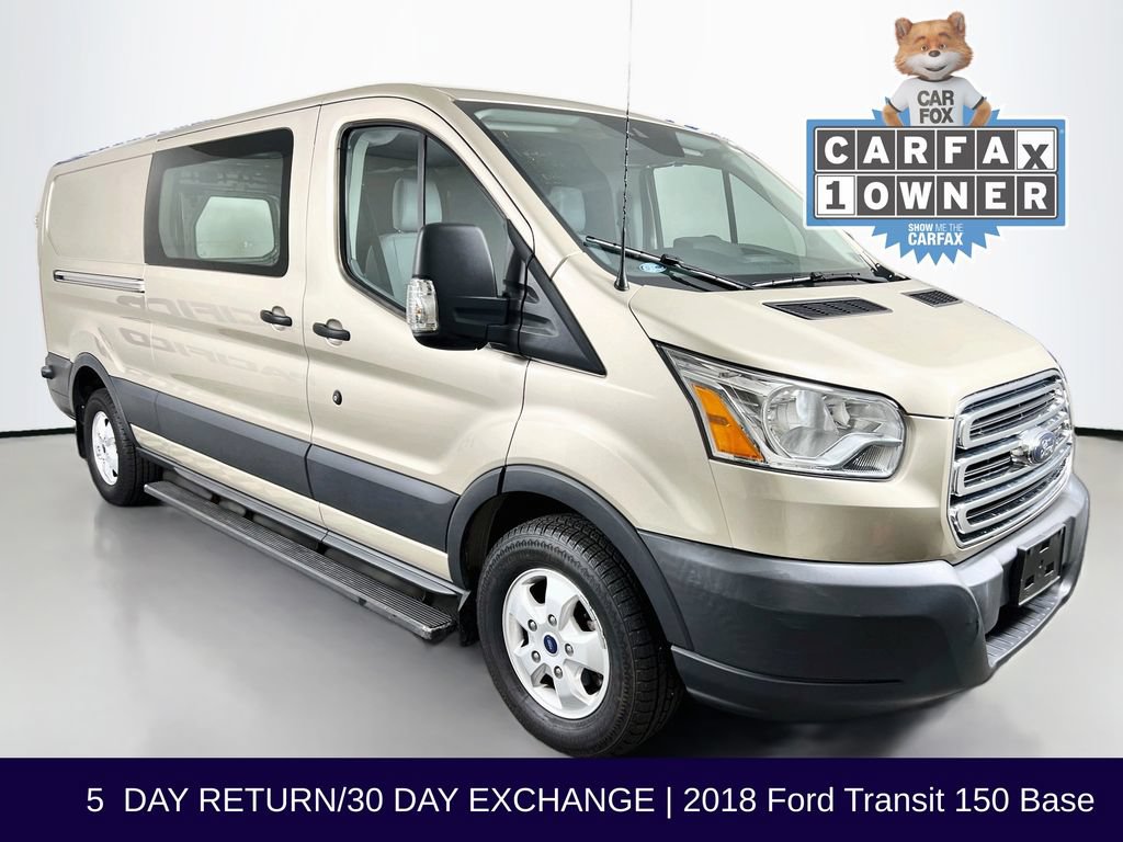 Certified 2018 Ford Transit 150 148 Low Roof w/ Premium Package RWD image 1
