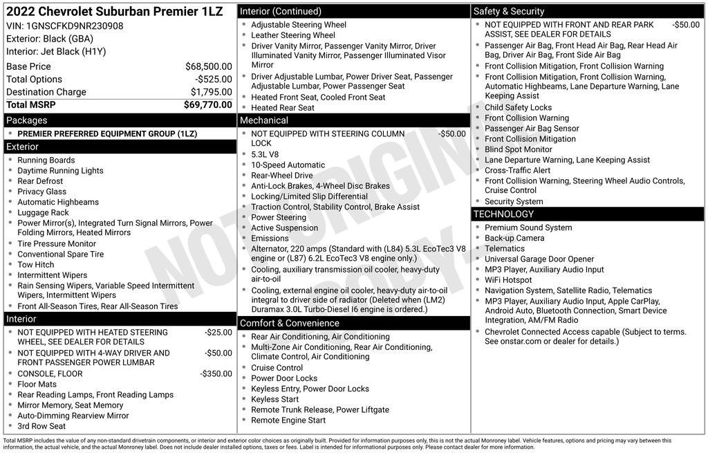 Used 2022 Chevrolet Suburban Premier RWD image 55