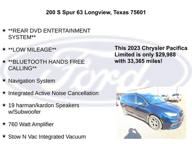 Used 2023 Chrysler Pacifica Limited w/ Uconnect Theater Family Group image 22