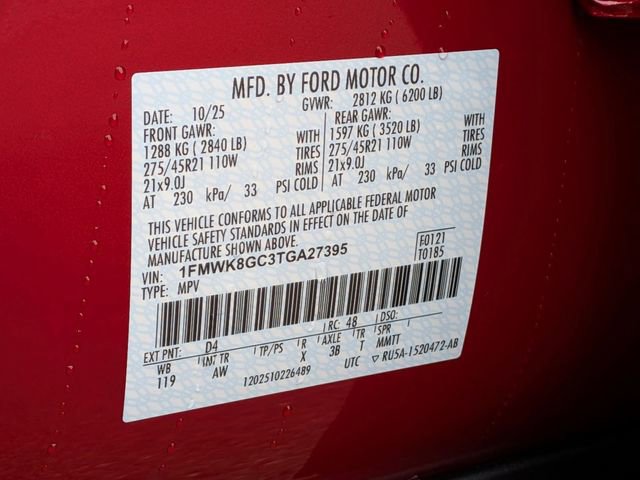 Certified 2026 Ford Explorer ST w/ Sun And Sound Package AWD/4WD image 35