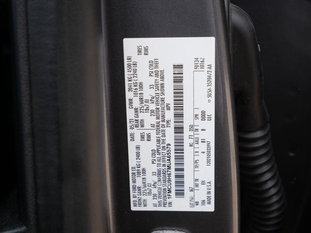 Certified 2021 Ford Escape SEL AWD/4WD image 38