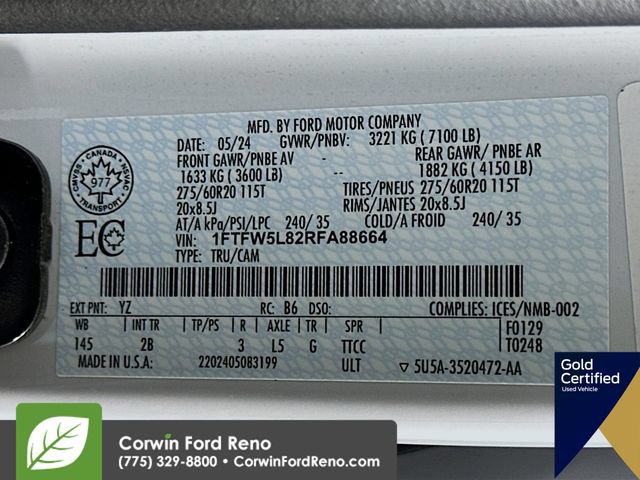 Certified 2024 Ford F150 Lariat w/ Bed Utility Package AWD/4WD image 36