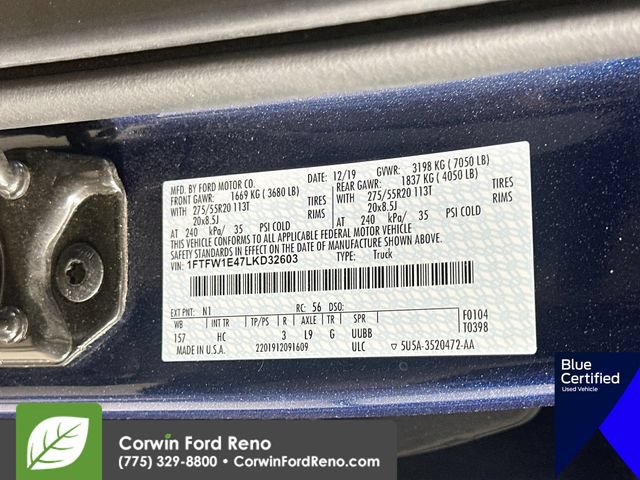 Certified 2020 Ford F150 Lariat w/ Equipment Group 502A Luxury AWD/4WD image 23
