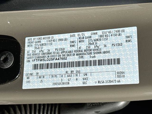Certified 2025 Ford F150 Lariat w/ Equipment Group 501A Mid AWD/4WD image 24