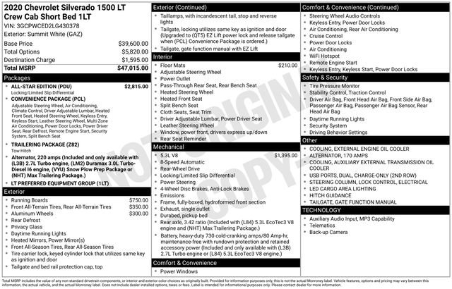 Used 2020 Chevrolet Silverado 1500 LT w/ All-Star Edition RWD image 27