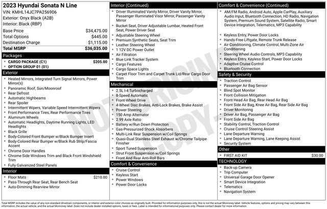 Used 2023 Hyundai Sonata N Line w/ Cargo Package FWD image 5
