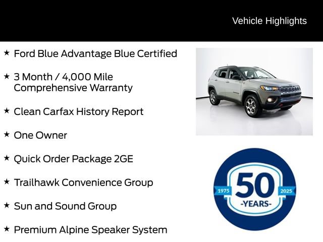 Used 2022 Jeep Compass Trailhawk w/ Sun and Sound Group AWD/4WD image 6