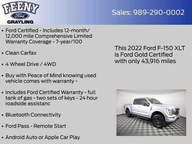 Certified 2022 Ford F150 XLT w/ Equipment Group 302A High AWD/4WD image 5