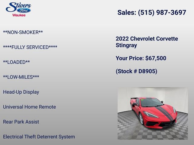 Used 2022 Chevrolet Corvette Stingray Preferred Cpe w/ 2LT image 33