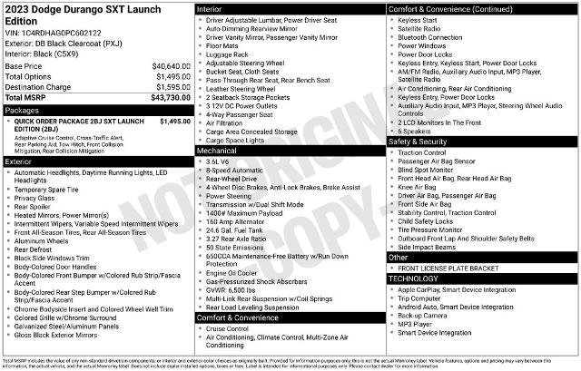 Used 2023 Dodge Durango SXT Launch Edition image 6