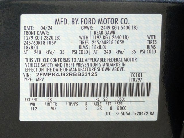 Certified 2024 Ford Edge SEL w/ Convenience Package AWD/4WD image 24
