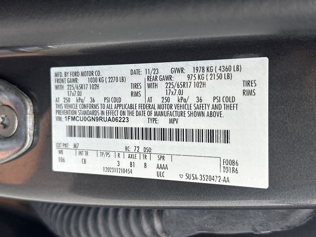 Certified 2024 Ford Escape Active FWD image 34