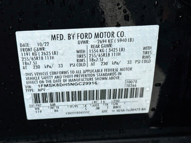 Certified 2022 Ford Explorer XLT AWD/4WD image 34