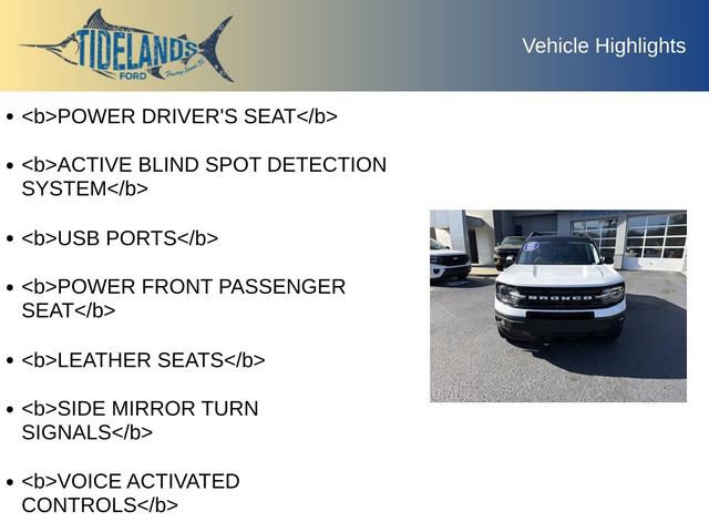 Certified 2023 Ford Bronco Sport Outer Banks w/ Tech Package image 12