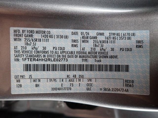 Certified 2024 Ford Ranger XLT w/ Equipment Group 301A High AWD/4WD image 23
