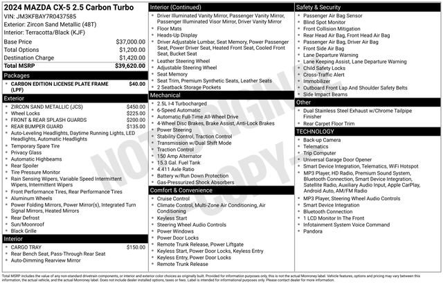 Used 2024 MAZDA CX-5 Carbon Edition AWD/4WD image 22
