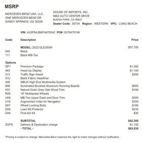 Used 2023 Mercedes-Benz GLE 350 GLE 350 image 10