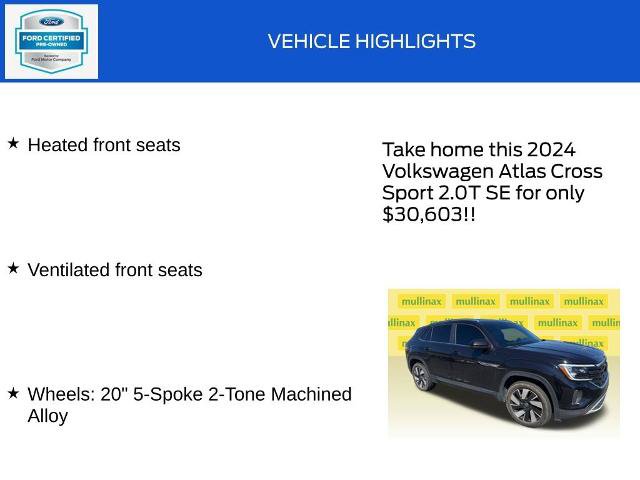 Used 2024 Volkswagen Atlas Cross Sport SE AWD/4WD image 19
