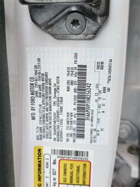 Certified 2017 Ford Fusion Sport w/ Equipment Group 401A image 32