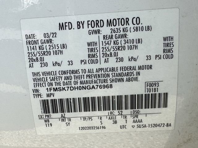 Certified 2022 Ford Explorer XLT w/ Equipment Group 202A image 34