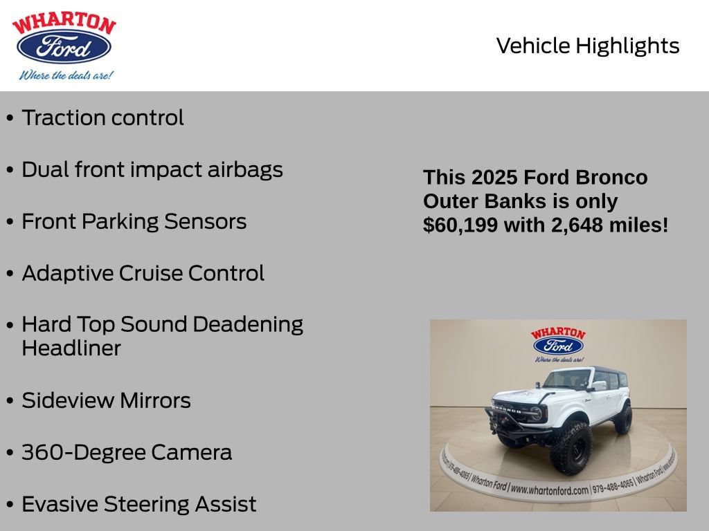Certified 2025 Ford Bronco Outer Banks AWD/4WD image 16