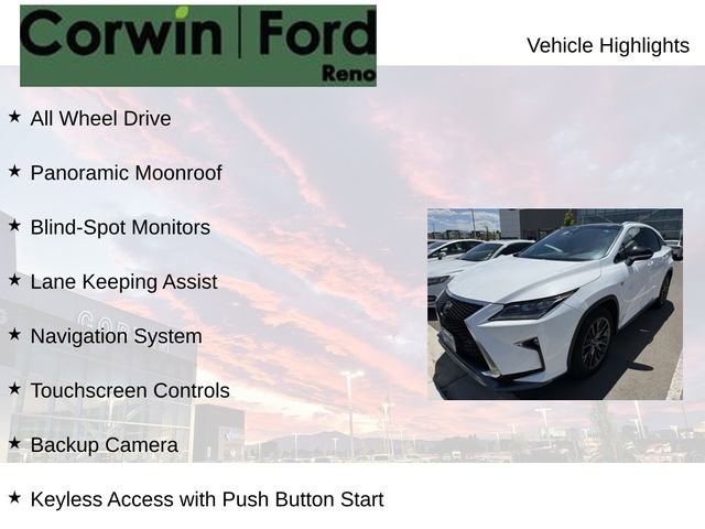 Used 2017 Lexus RX 350 F Sport w/ Cold Weather Package AWD/4WD image 8