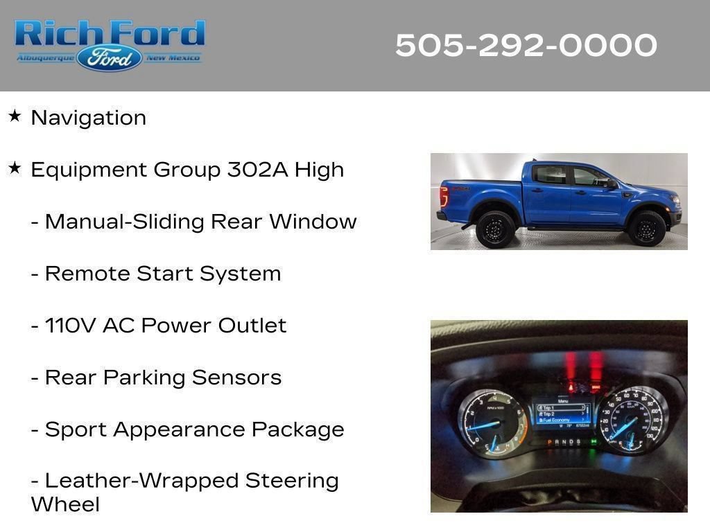 Certified 2023 Ford Ranger XLT w/ Equipment Group 302A High AWD/4WD image 61
