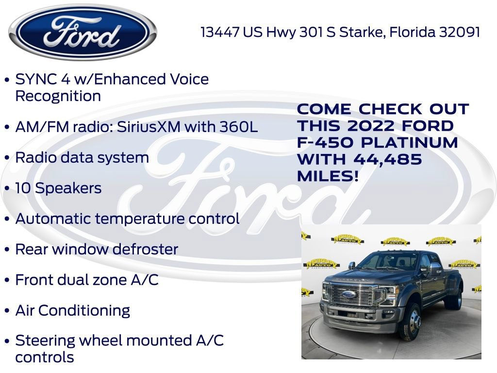 Certified 2022 Ford F450 Platinum w/ FX4 Off-Road Package image 27