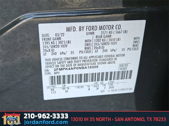 Certified 2022 Ford Edge ST image 34