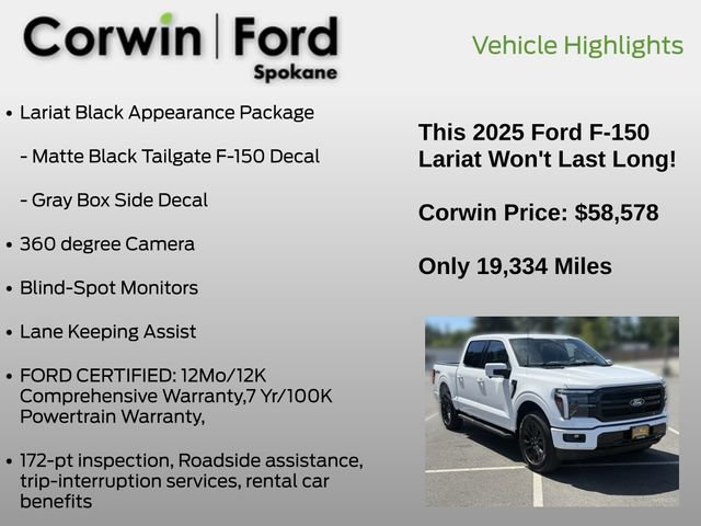 Certified 2025 Ford F150 Lariat AWD/4WD image 13