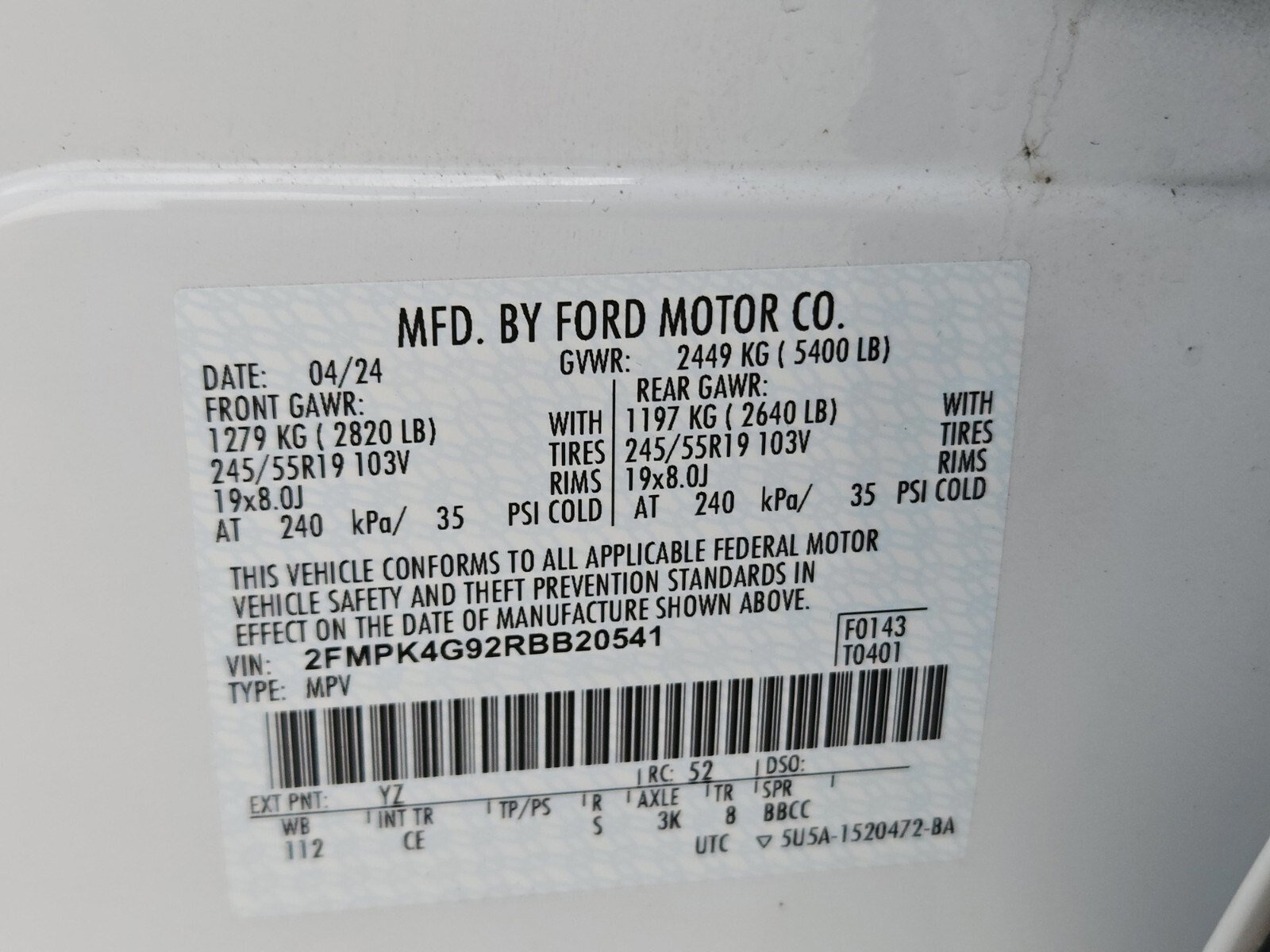 Certified 2024 Ford Edge SE w/ Black Appearance Package image 34