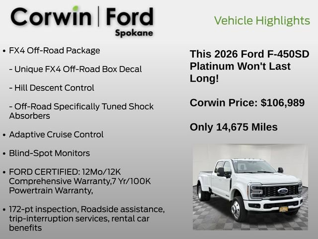 Certified 2026 Ford F450 Platinum w/ FX4 Off-Road Package AWD/4WD image 7