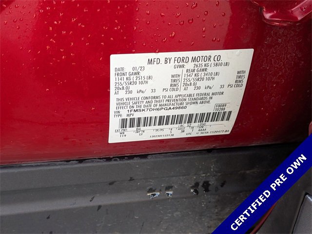 Certified 2023 Ford Explorer XLT w/ Equipment Group 202A image 37