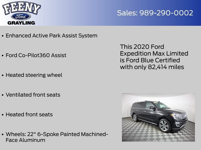 Certified 2020 Ford Expedition Max Limited w/ Equipment Group 302A AWD/4WD image 20