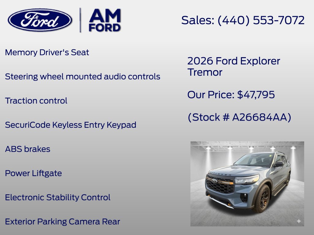 Certified 2026 Ford Explorer Tremor w/ Tremor Convenience Package AWD/4WD image 14