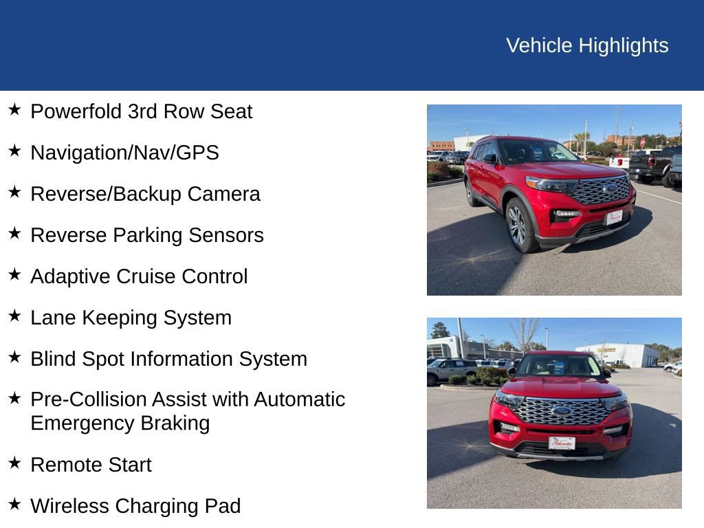 Certified 2020 Ford Explorer Platinum w/ Premium Technology Package image 33