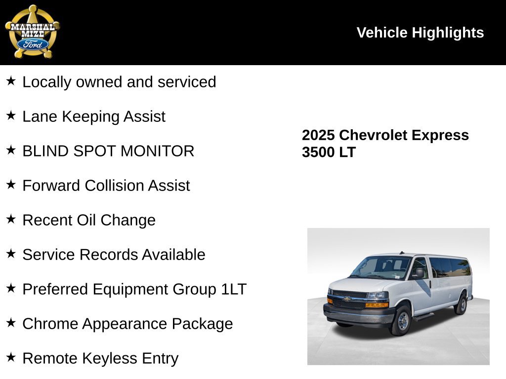 Used 2025 Chevrolet Express 3500 LT w/ LT Preferred Equipment Group RWD image 2