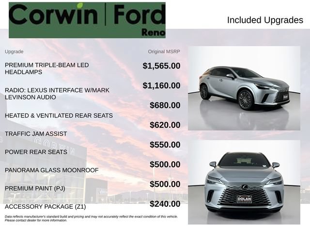 Used 2023 Lexus RX 350 w/ Accessory Package (Z1) AWD/4WD image 3