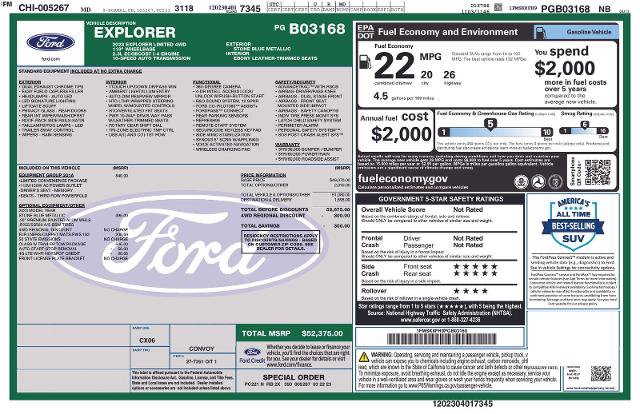 Certified 2023 Ford Explorer Limited w/ Equipment Group 301A AWD/4WD image 30