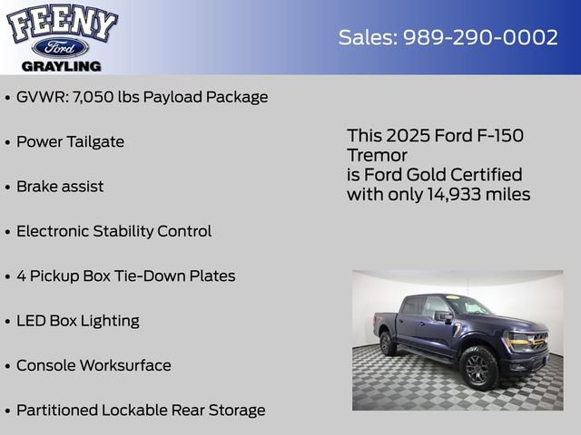 Certified 2025 Ford F150 Tremor w/ Mobile Office Package AWD/4WD image 14