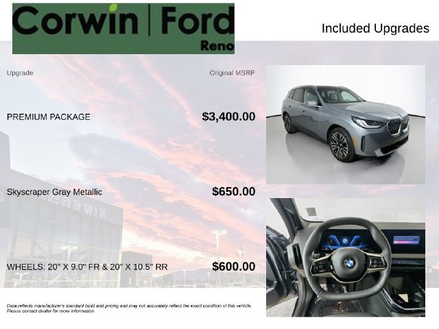 Used 2025 BMW X3 xDrive30i w/ Premium Package AWD/4WD image 3