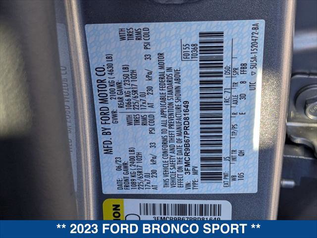 Certified 2023 Ford Bronco Sport Big Bend image 24