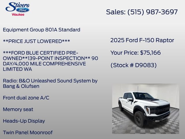 Certified 2025 Ford F150 Raptor AWD/4WD image 8