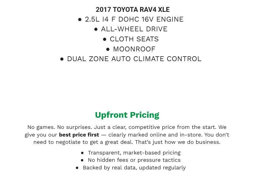 Used 2017 Toyota RAV4 XLE w/ All Weather Liner Package AWD/4WD image 2