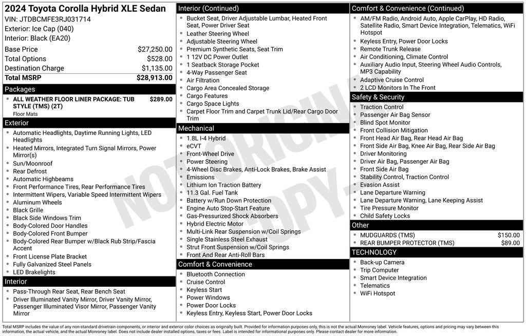 Used 2024 Toyota Corolla XLE FWD image 34