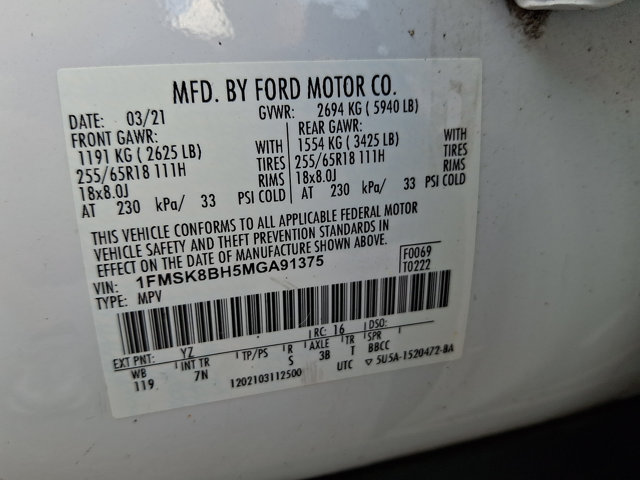 Certified 2021 Ford Explorer 4WD image 26