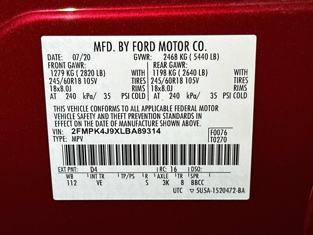 Certified 2020 Ford Edge SEL w/ Convenience Package AWD/4WD image 24