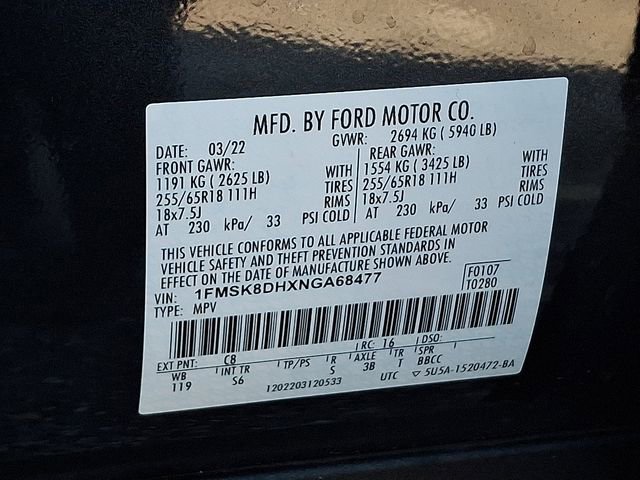 Certified 2022 Ford Explorer XLT w/ Equipment Group 202A image 28