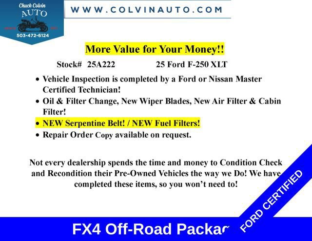 Certified 2025 Ford F250 XLT w/ FX4 Off-Road Package image 11