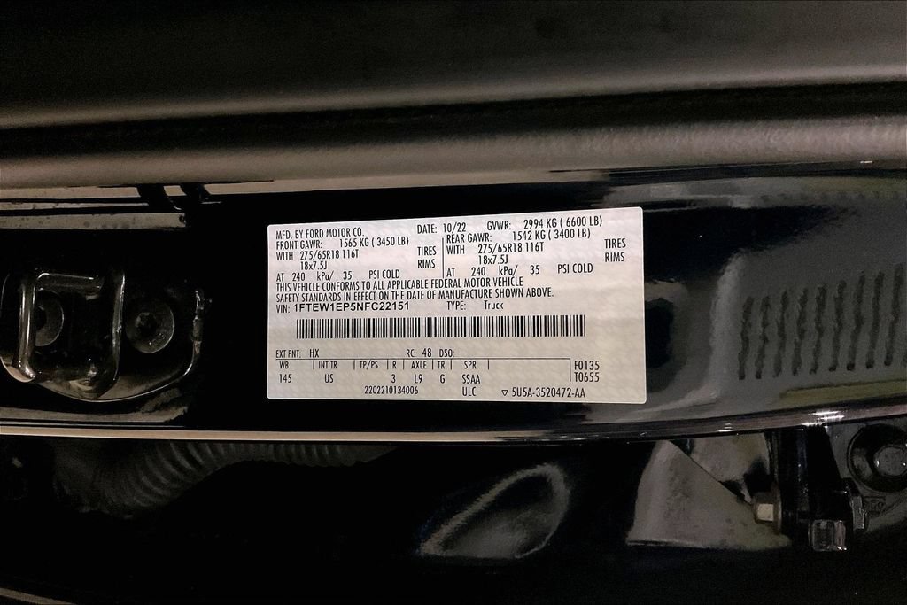 Certified 2022 Ford F150 XLT w/ Equipment Group 302A High AWD/4WD image 29